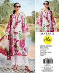 Maria B Printed Lawn 3-Piece Suit Pink Floral Butterfly