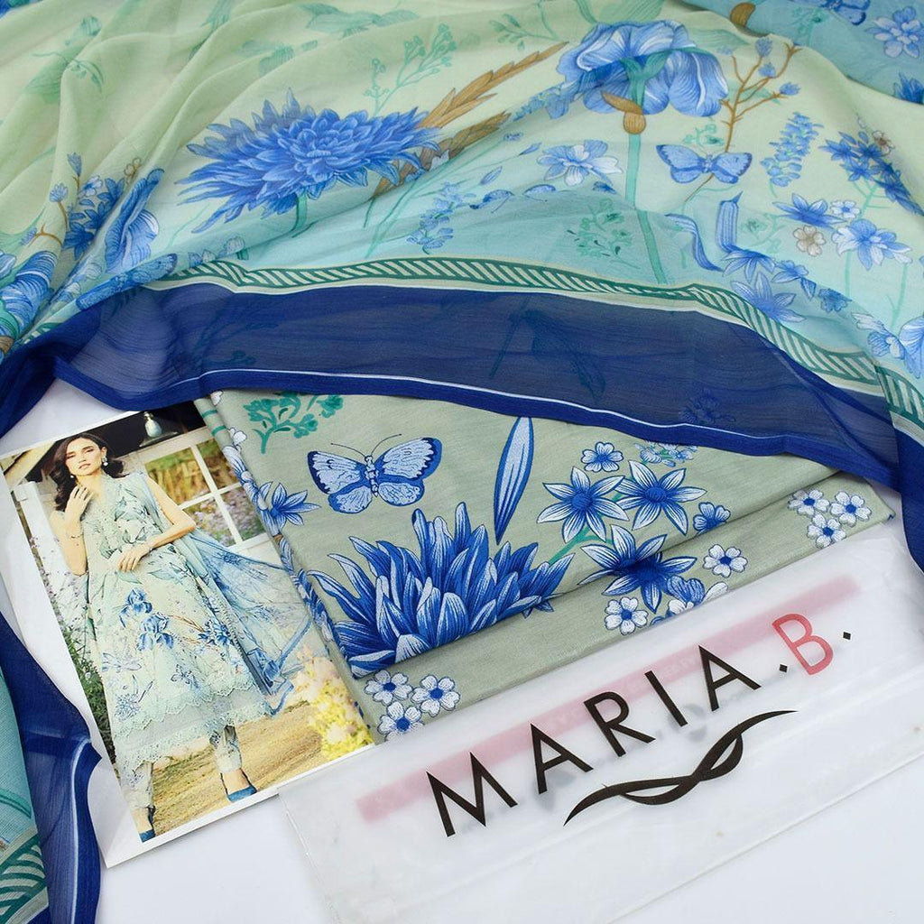 Maria.B Printed Lawn 3-Piece Suit with Chiffon Dupatta