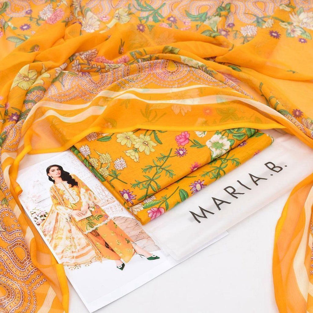 Printed Lawn Suit Yellow Floral Summer Wear